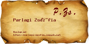 Parlagi Zsófia névjegykártya