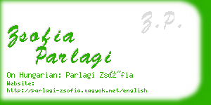 zsofia parlagi business card
